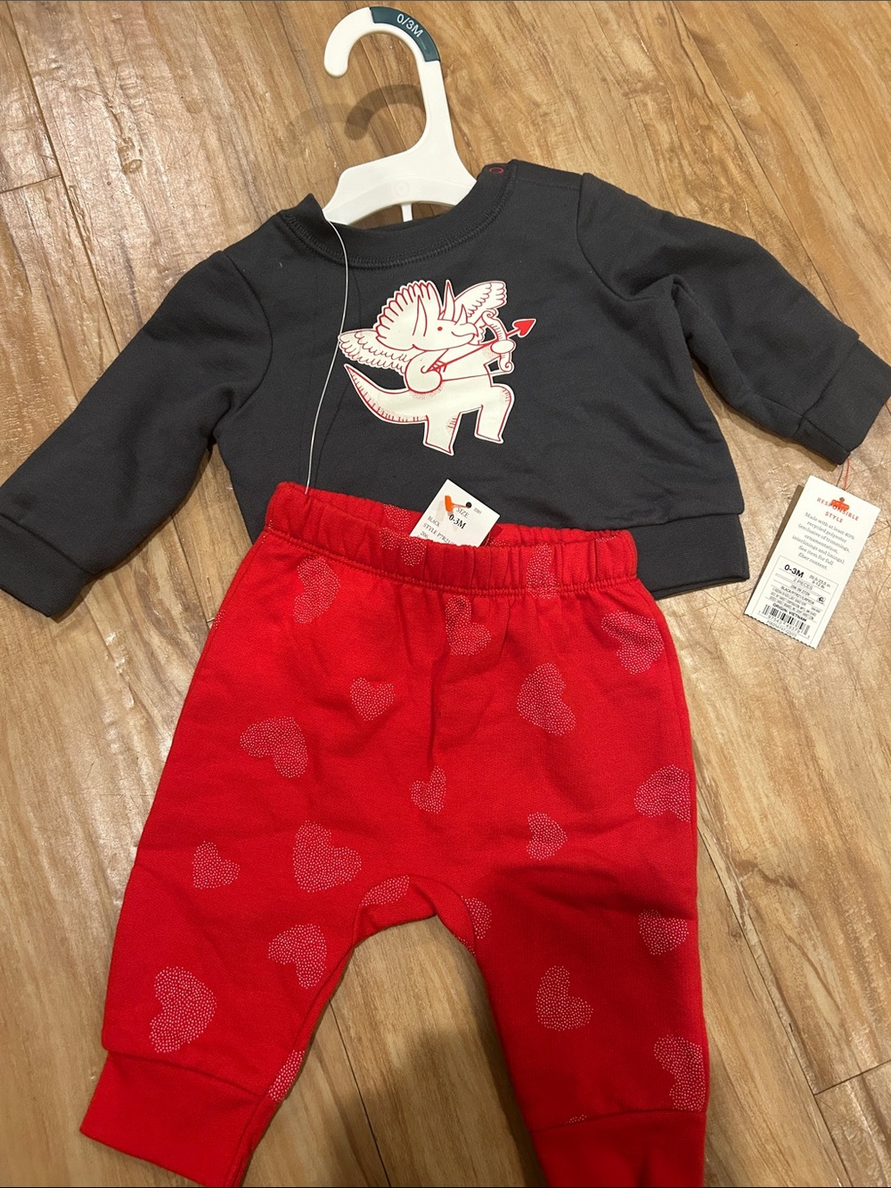 Cat & Jack Red Heart Print Sweatpants - Kids Bottoms